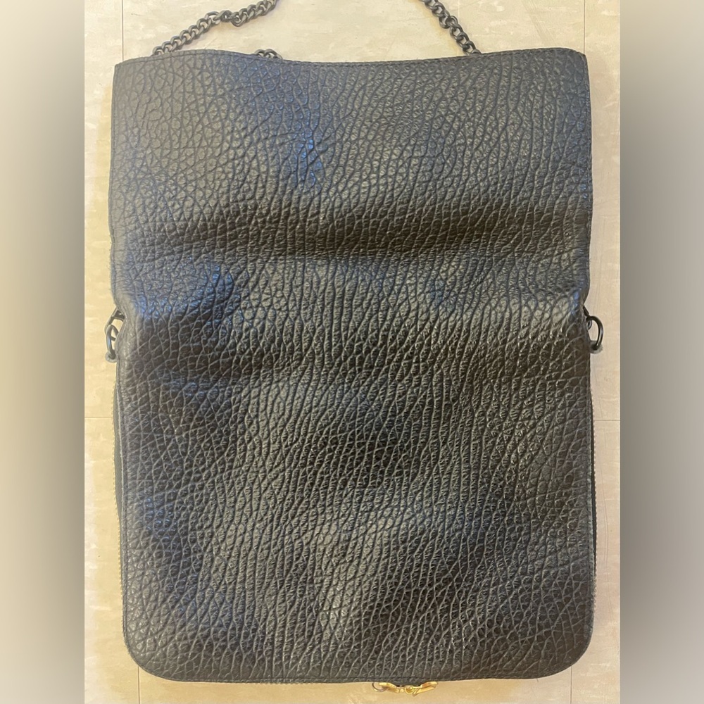 Ampersand as Apostrophe STANDARD BUFFALO PARCEL Black Pebbled Leather Crossbody - Picture 4 of 9